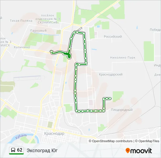 62 Bus Line Map