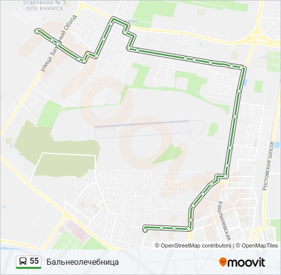 55 bus Line Map