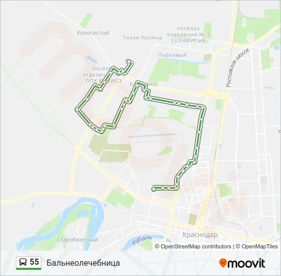 55 Bus Line Map
