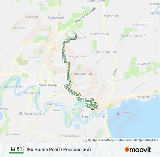 51 Bus Line Map
