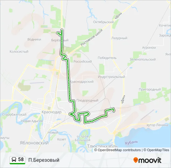58 Bus Line Map