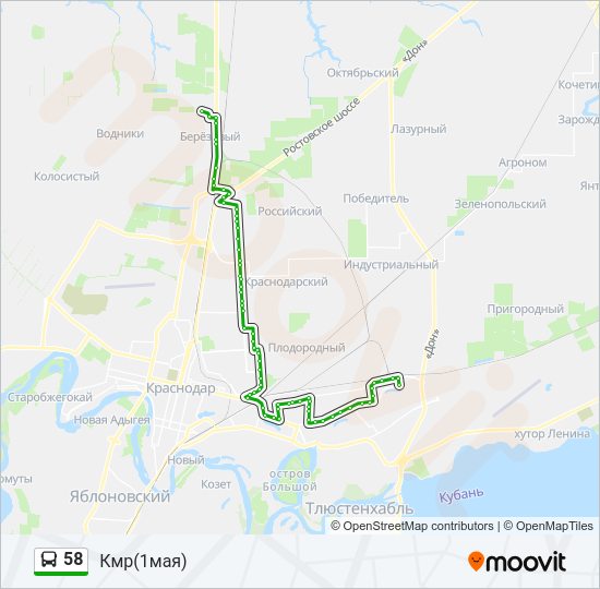 58 Bus Line Map