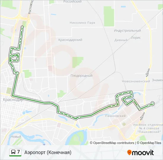 Автобус 7: карта маршрута