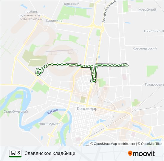 8 Bus Line Map