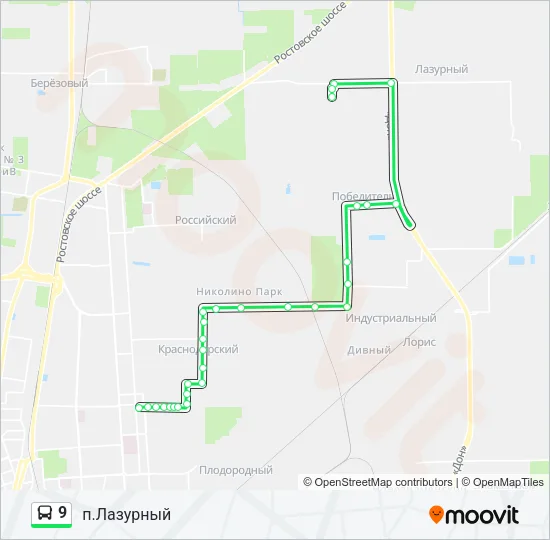 9 Bus Line Map