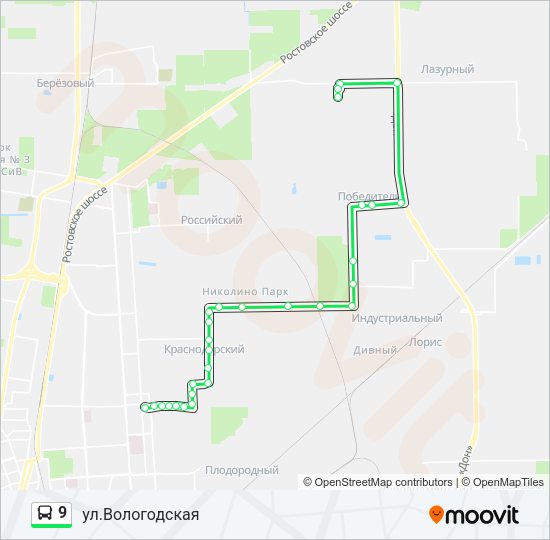 9 Bus Line Map