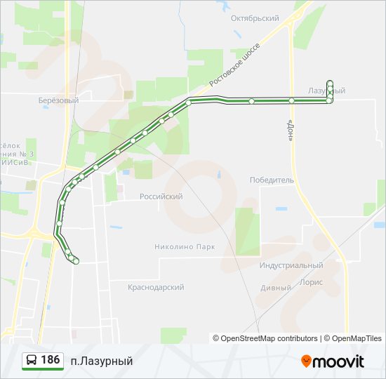 186 Bus Line Map
