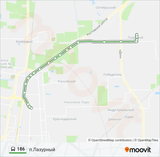 186 Bus Line Map