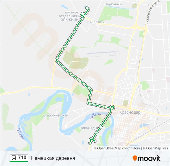 710 Bus Line Map
