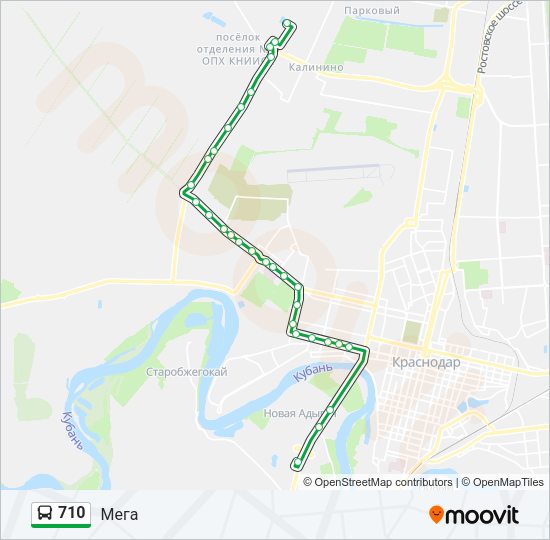 710 Bus Line Map