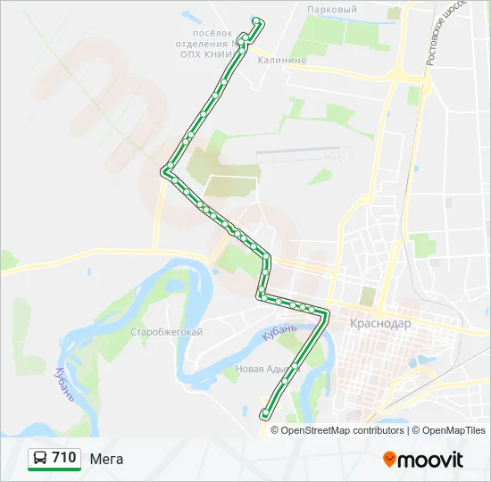 710 Bus Line Map
