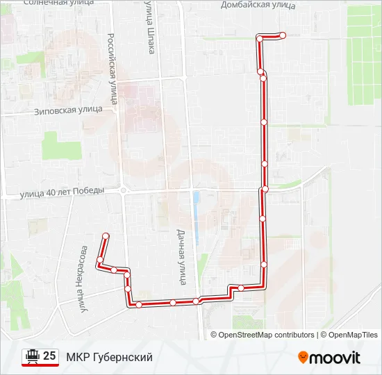 25 Tram Line Map