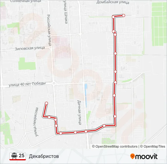25 Tram Line Map