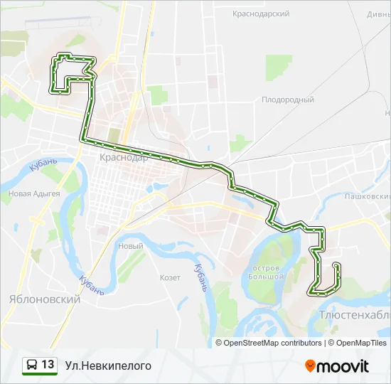 13 Bus Line Map