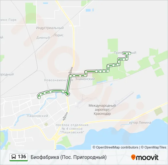 136 Bus Line Map