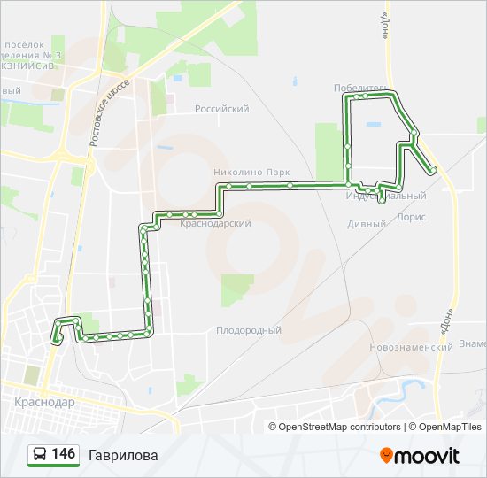 146 bus Line Map