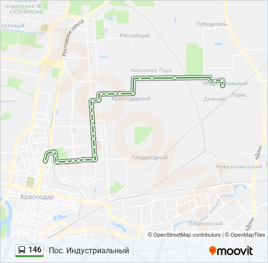 146 bus Line Map