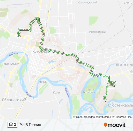 2 Bus Line Map