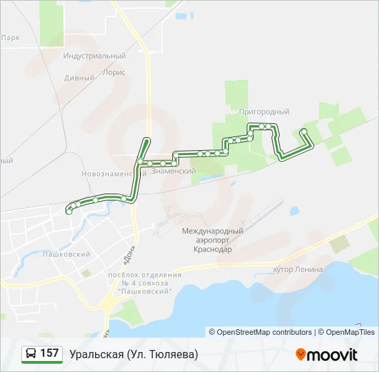 157 Bus Line Map