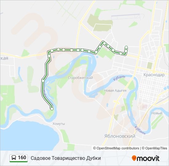 160 bus Line Map