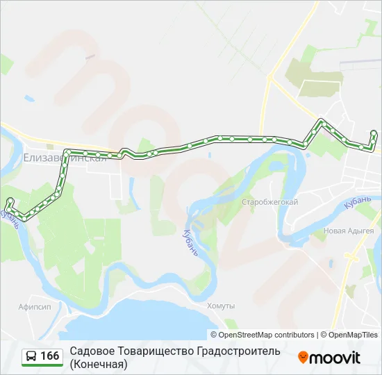 166 Bus Line Map