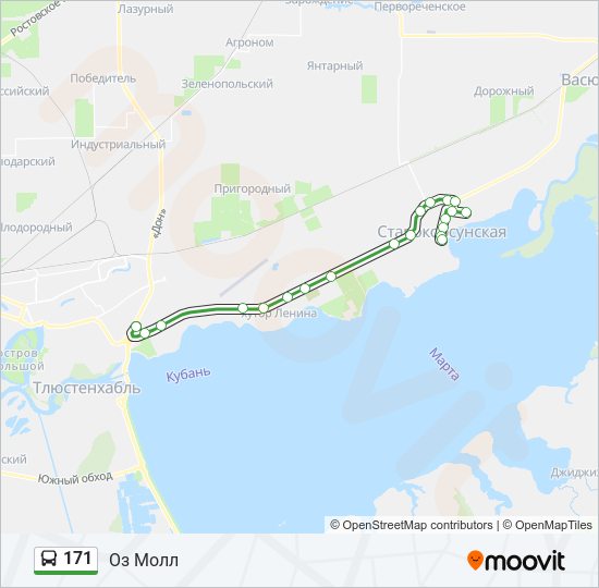 171 bus Line Map