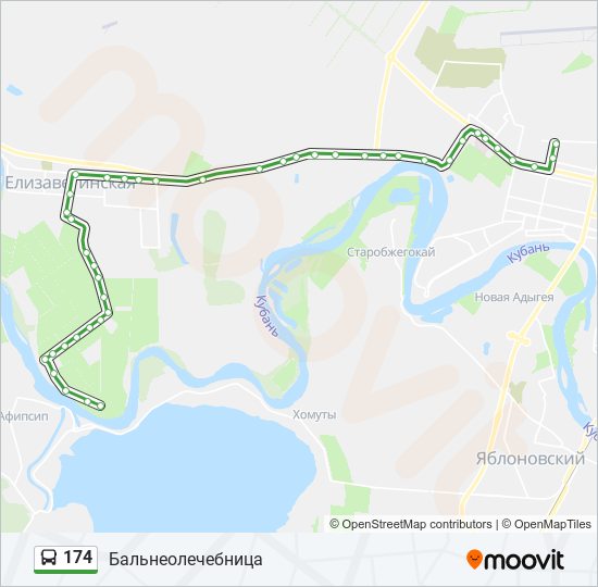 174 bus Line Map