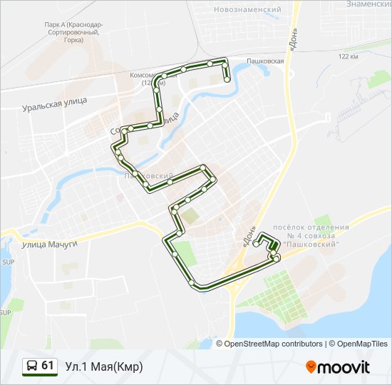 61 Bus Line Map