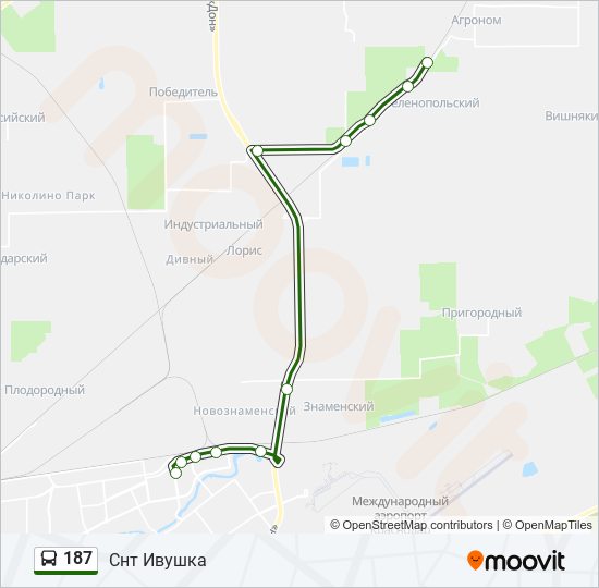 187 bus Line Map