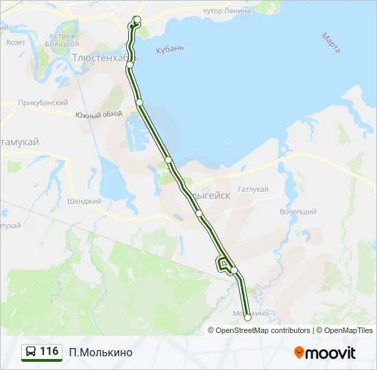 116 Bus Line Map