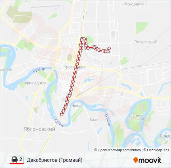2 Tram Line Map