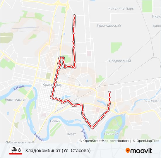 8 tram Line Map