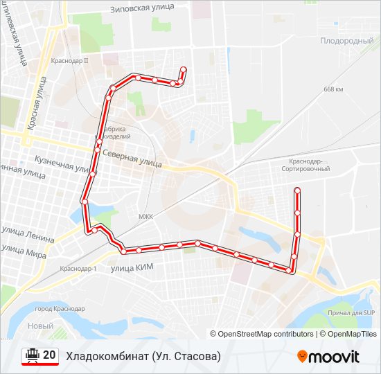 20 Tram Line Map