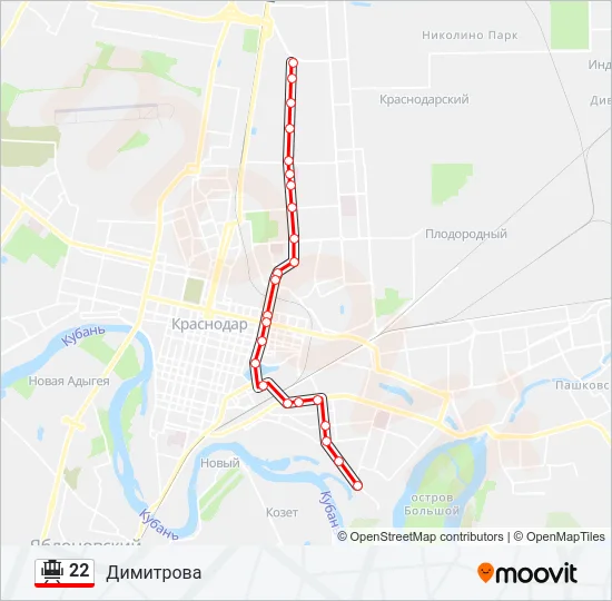 22 Tram Line Map