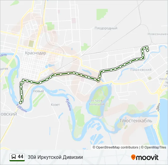 44 Bus Line Map