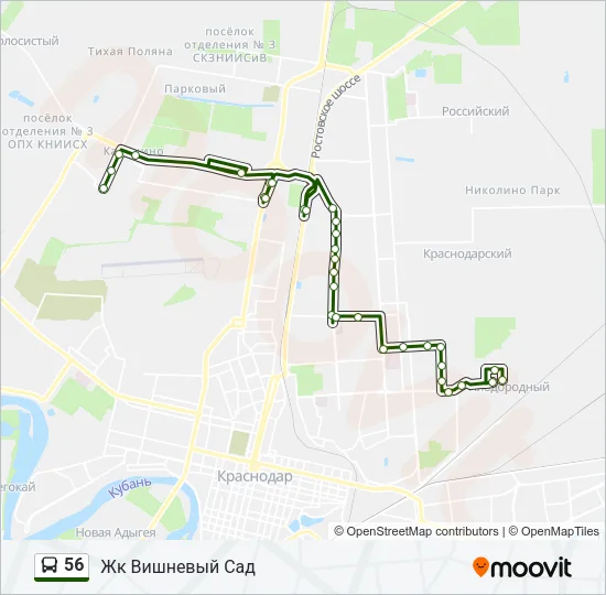 56 Bus Line Map