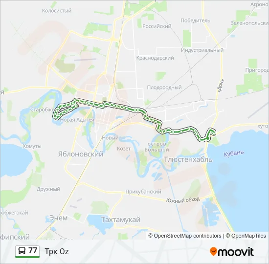 77 Bus Line Map