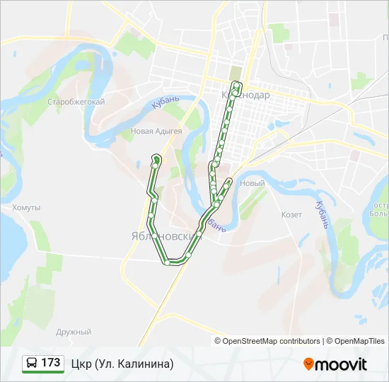 173 Bus Line Map