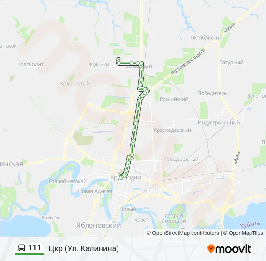 111 Bus Line Map