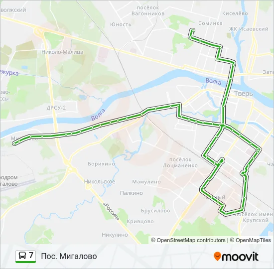 7 Bus Line Map