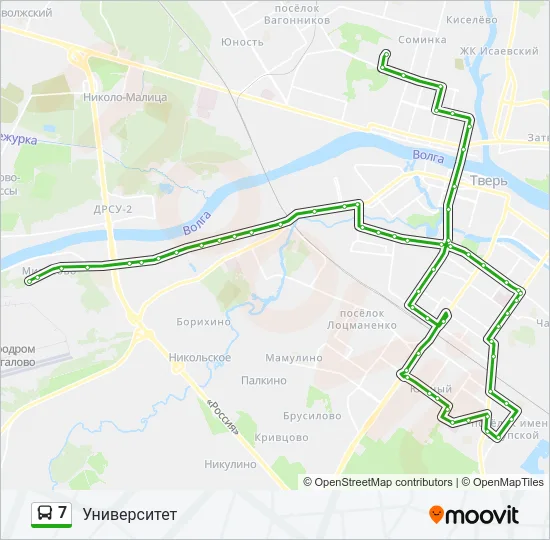 7 Bus Line Map