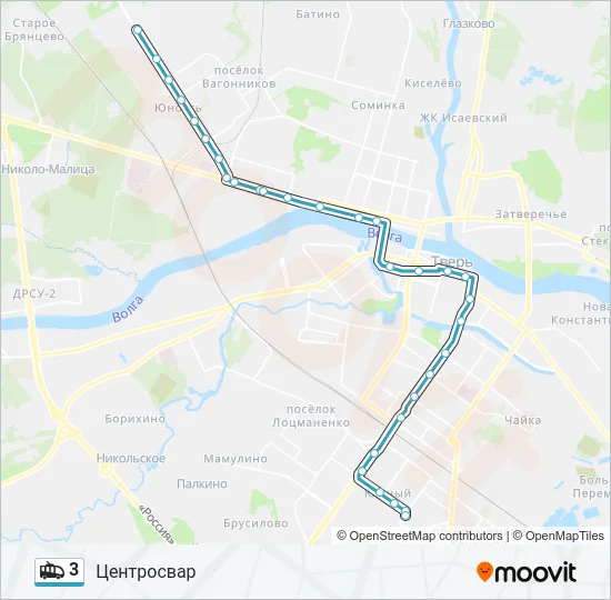 3 Trolleybus Line Map