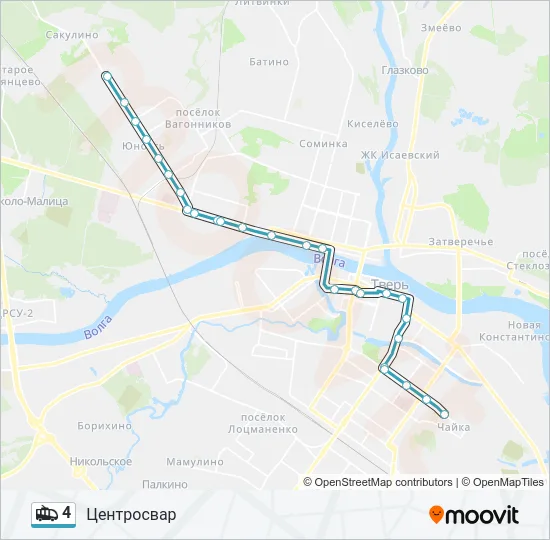 4 Trolleybus Line Map