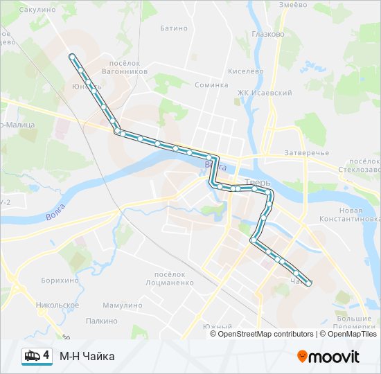 4 Trolleybus Line Map