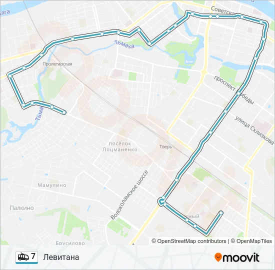 7 Trolleybus Line Map