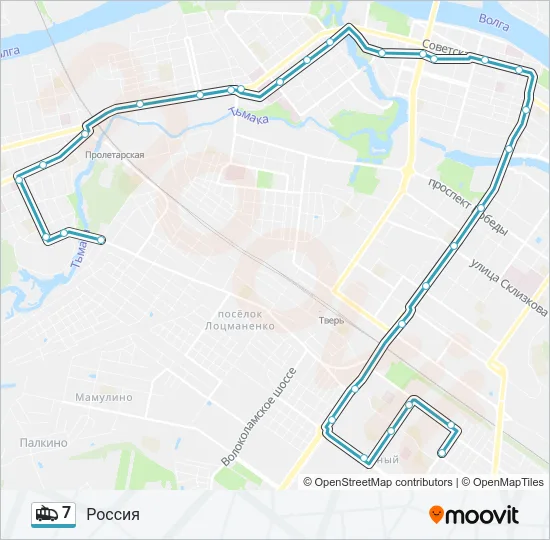7 Trolleybus Line Map