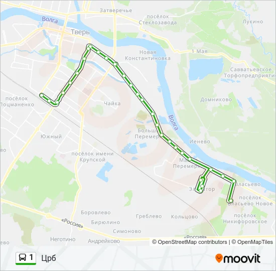 1 Bus Line Map