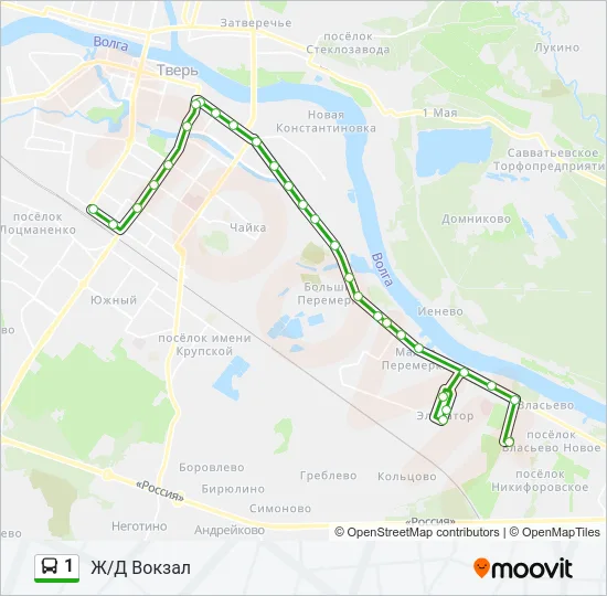 1 Bus Line Map