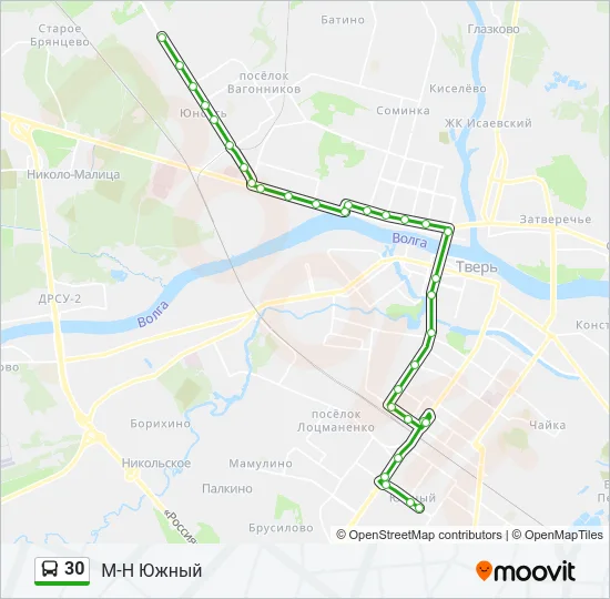 30 Bus Line Map