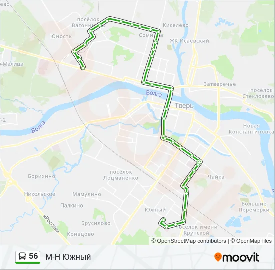 56 Bus Line Map